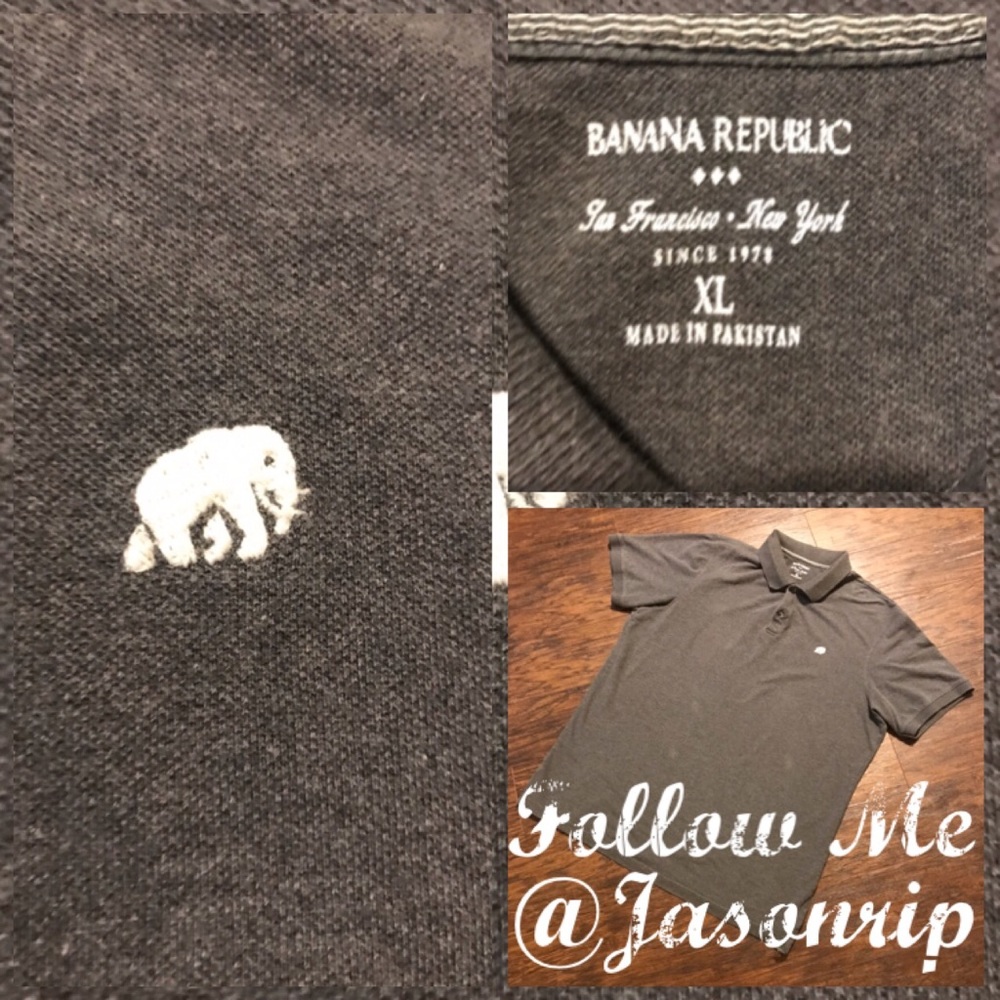 Banana Republic XL Grey Polo Great Shape
